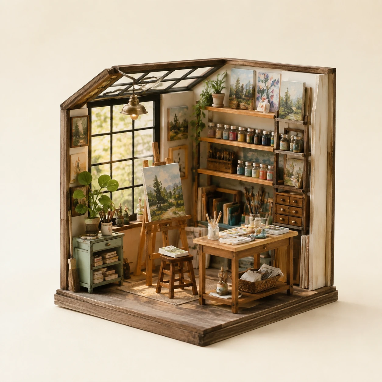 Art Studio Room from the ZHONGYI Miniature House Kits collection