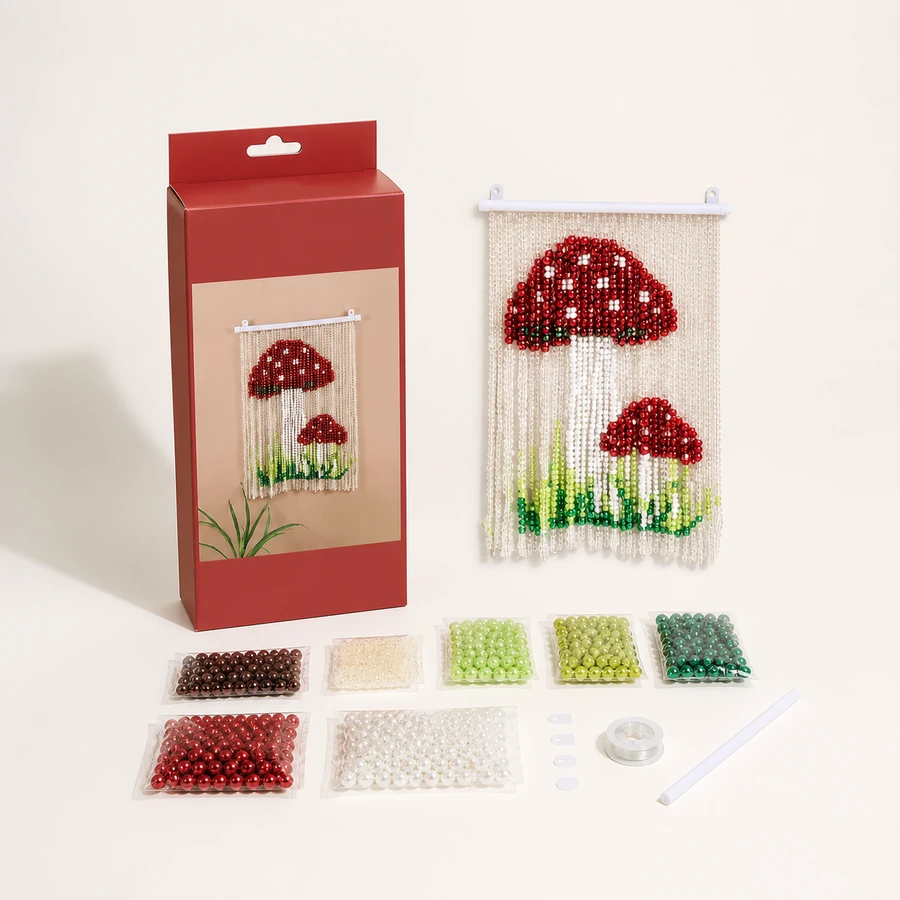 Mushroom Bead Curtain Kit from the ZHONGYI Bead Curtain DIY Kits collection