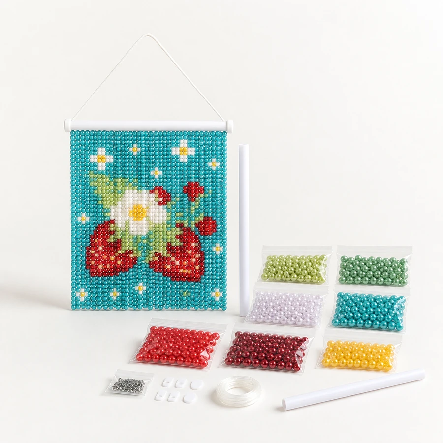 Strawberry Bead Curtain Kit from the ZHONGYI Bead Curtain DIY Kits collection