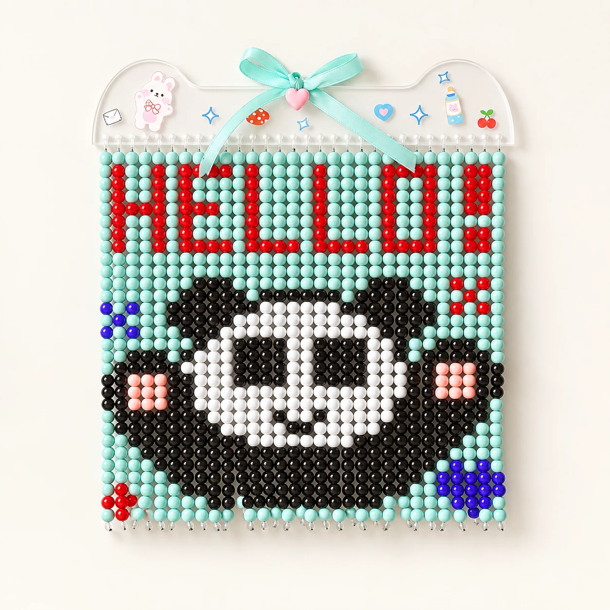 Beaded Wall Art Kit - Hello Panda from the ZHONGYI Bead Curtain DIY Kits collection