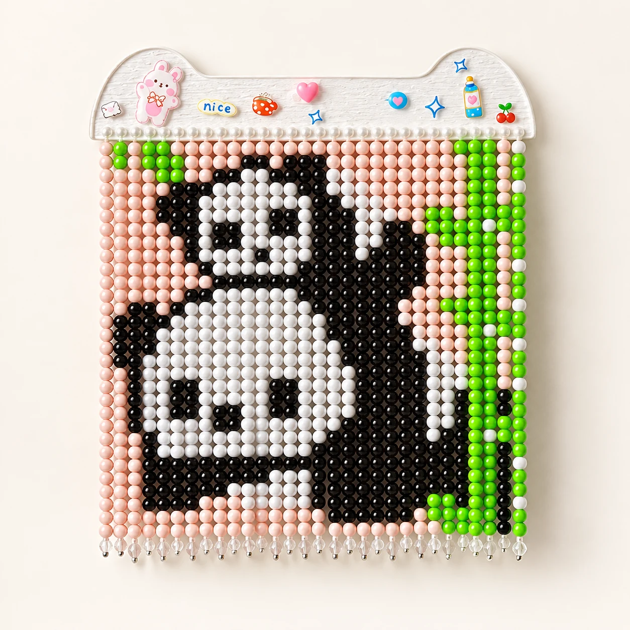 Beaded Wall Art Kit - Double Panda from the ZHONGYI Bead Curtain DIY Kits collection