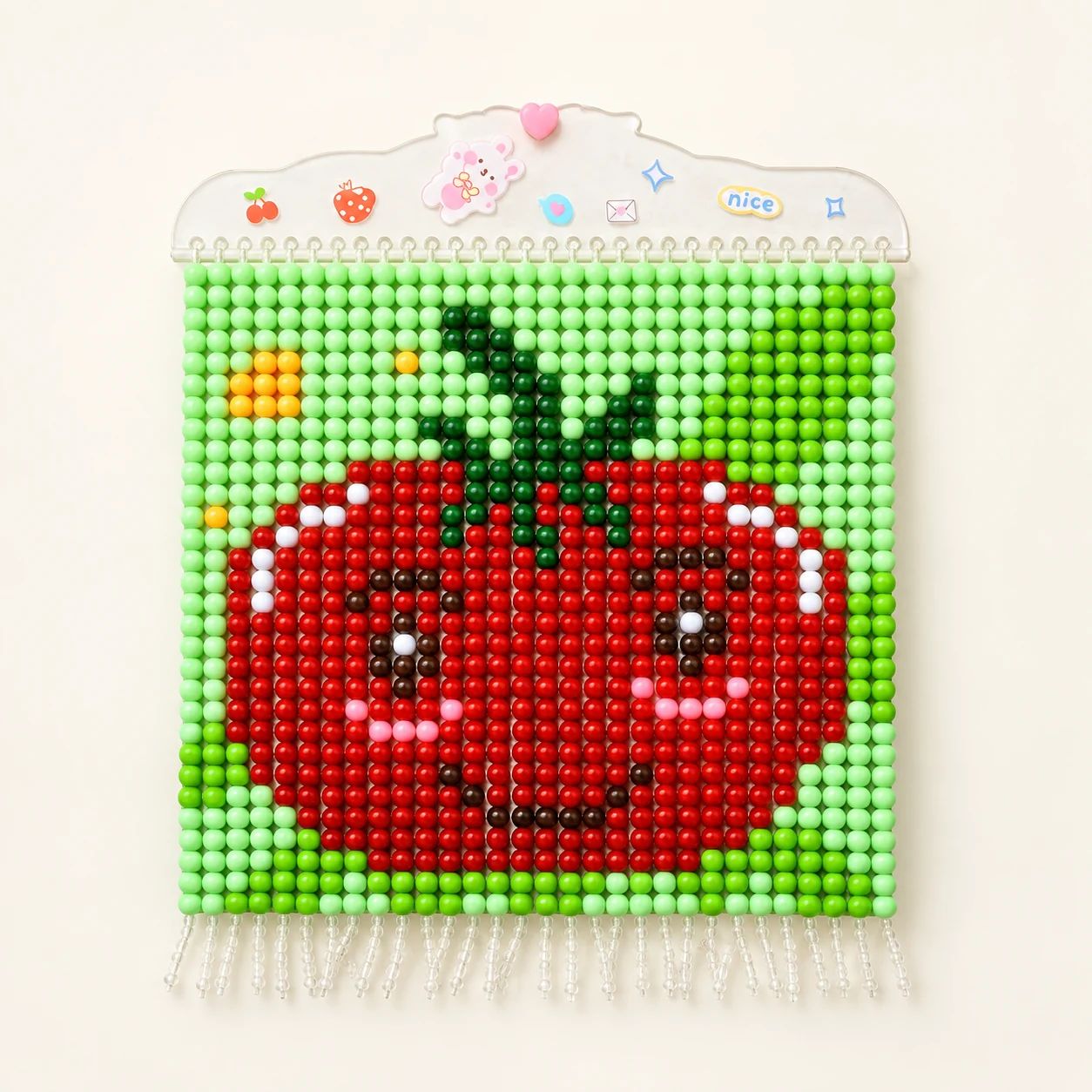 Beaded Wall Art Kit - Smiling Tomato from the ZHONGYI Bead Curtain DIY Kits collection