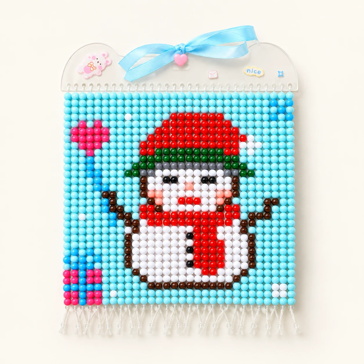 Beaded Wall Art Kit - Snowman from the ZHONGYI Bead Curtain DIY Kits collection