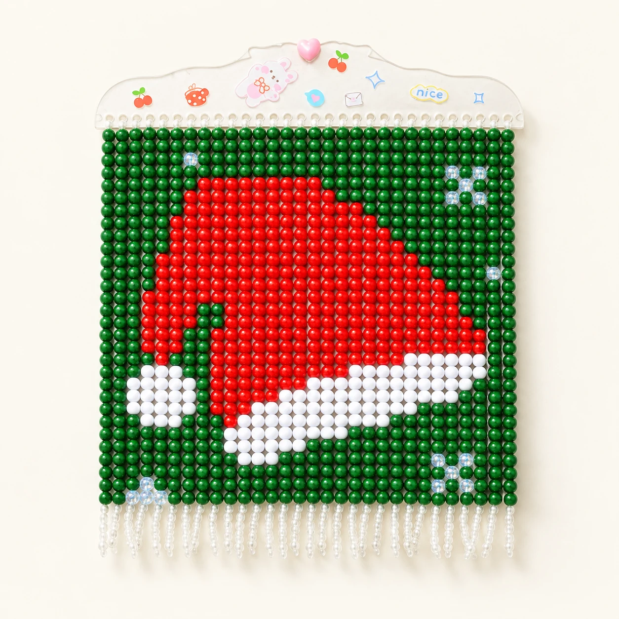 Beaded Wall Art Kit - Santa Hat from the ZHONGYI Bead Curtain DIY Kits collection