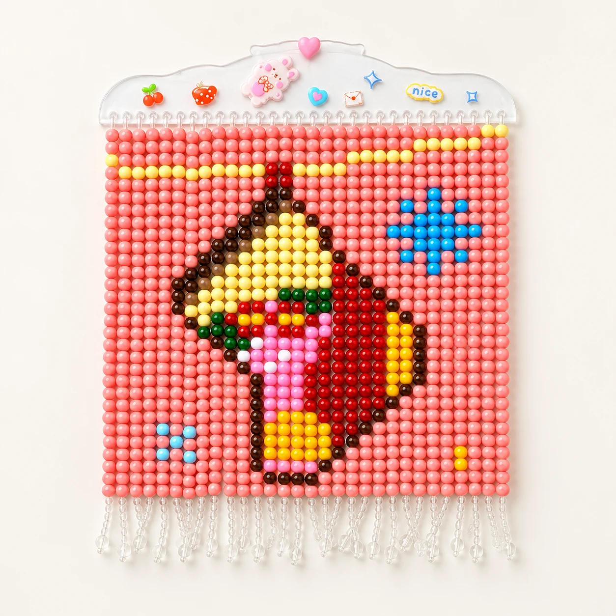 Beaded Wall Art Kit - Christmas Stocking from the ZHONGYI Bead Curtain DIY Kits collection