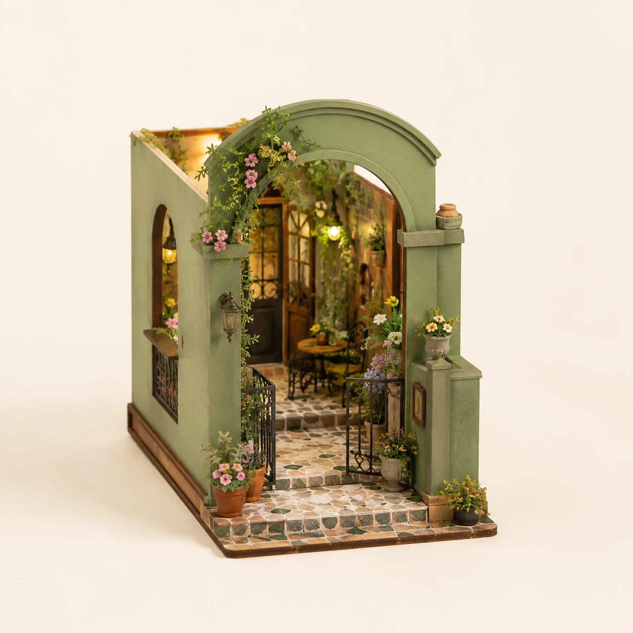 Green Courtyard Book Nook from the ZHONGYI Miniature House Kits collection