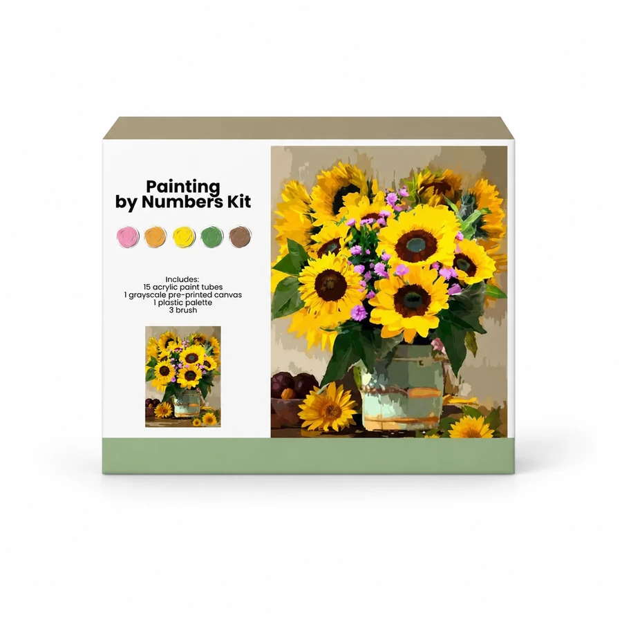 Painting by Numbers Kit - Sunflower Garden from the ZHONGYI Canvas Painting by Numbers collection