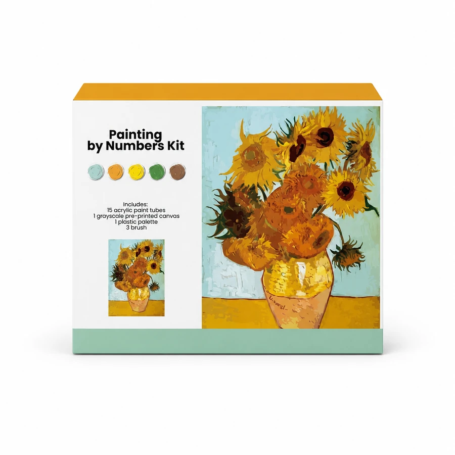 Painting by Numbers Kit - Sunflower Vase from the ZHONGYI Canvas Painting by Numbers collection