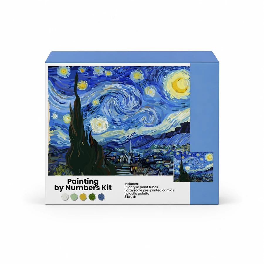 Painting by Numbers Kit - Starry Night from the ZHONGYI Canvas Painting by Numbers collection