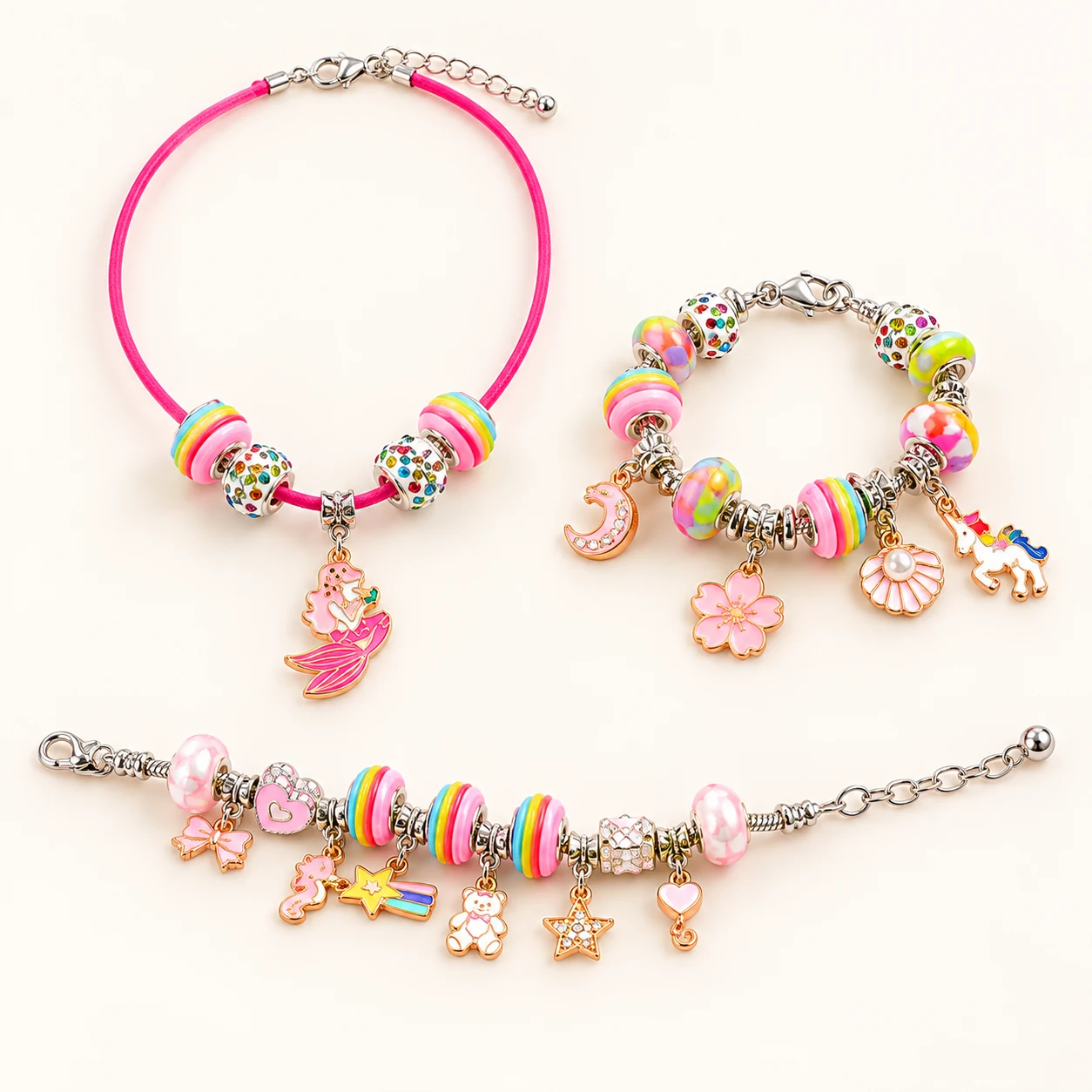 Rainbow Charm Jewelry Kit from the ZHONGYI Charm Bracelet & Jewelry Kits collection