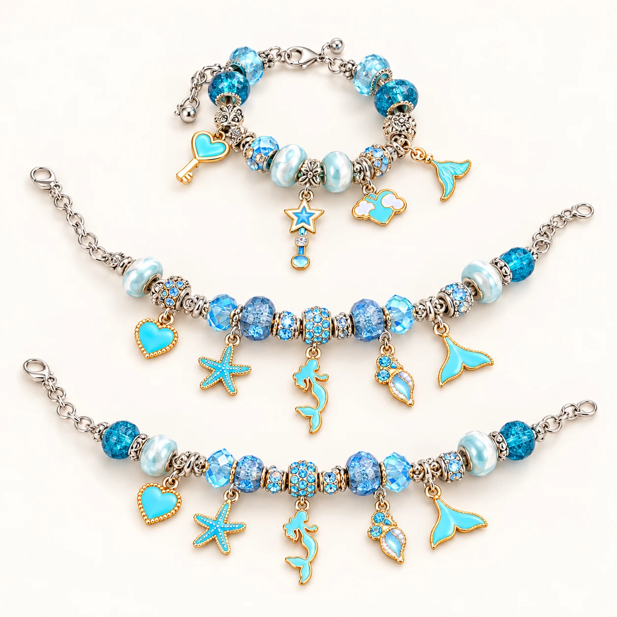 Ocean Blue Charm Jewelry Gift-Box Kit from the ZHONGYI Charm Bracelet & Jewelry Kits collection