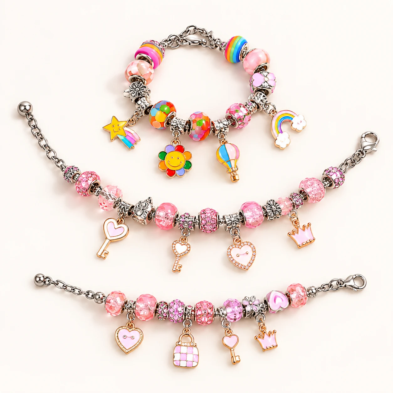 Blossom Pink Charm Jewelry Gift-Box Kit from the ZHONGYI Charm Bracelet & Jewelry Kits collection