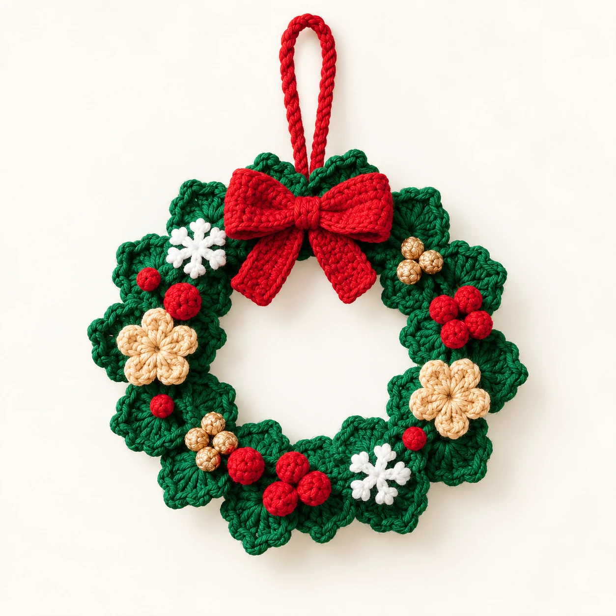 Crochet Christmas Wreath Kit from the ZHONGYI Christmas DIY Kits collection