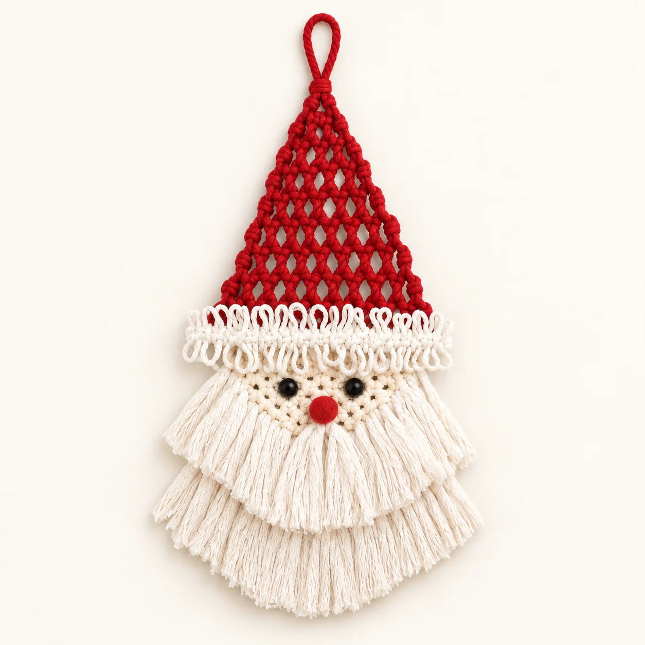 Macrame Santa Ornament Kit from the ZHONGYI Christmas DIY Kits collection