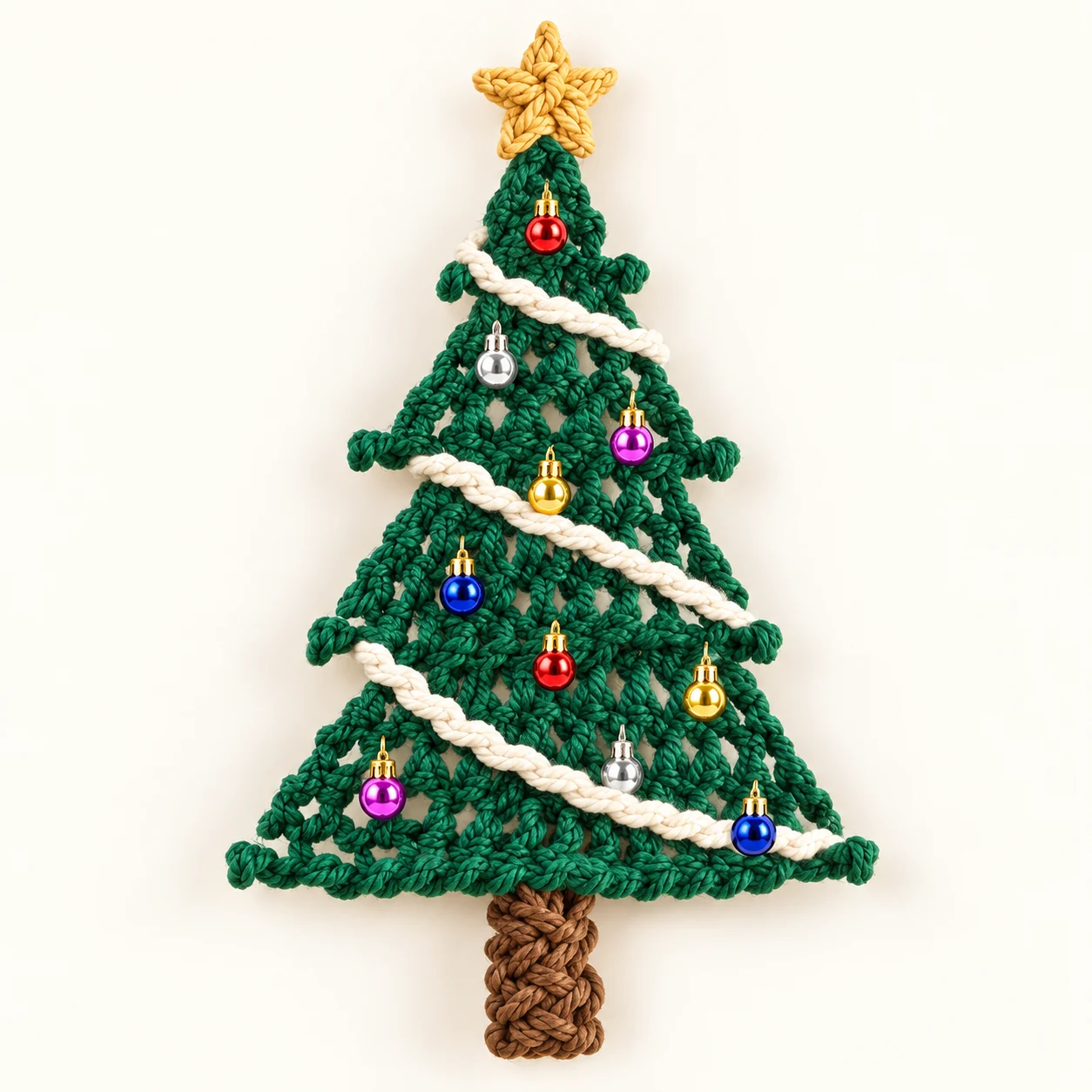 Macrame Christmas Tree Kit from the ZHONGYI Christmas DIY Kits collection