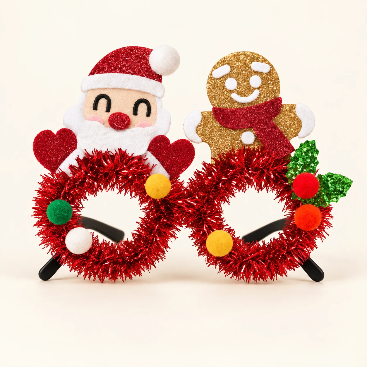 Christmas Novelty Glasses Kit - Santa & Gingerbread from the ZHONGYI Christmas DIY Kits collection