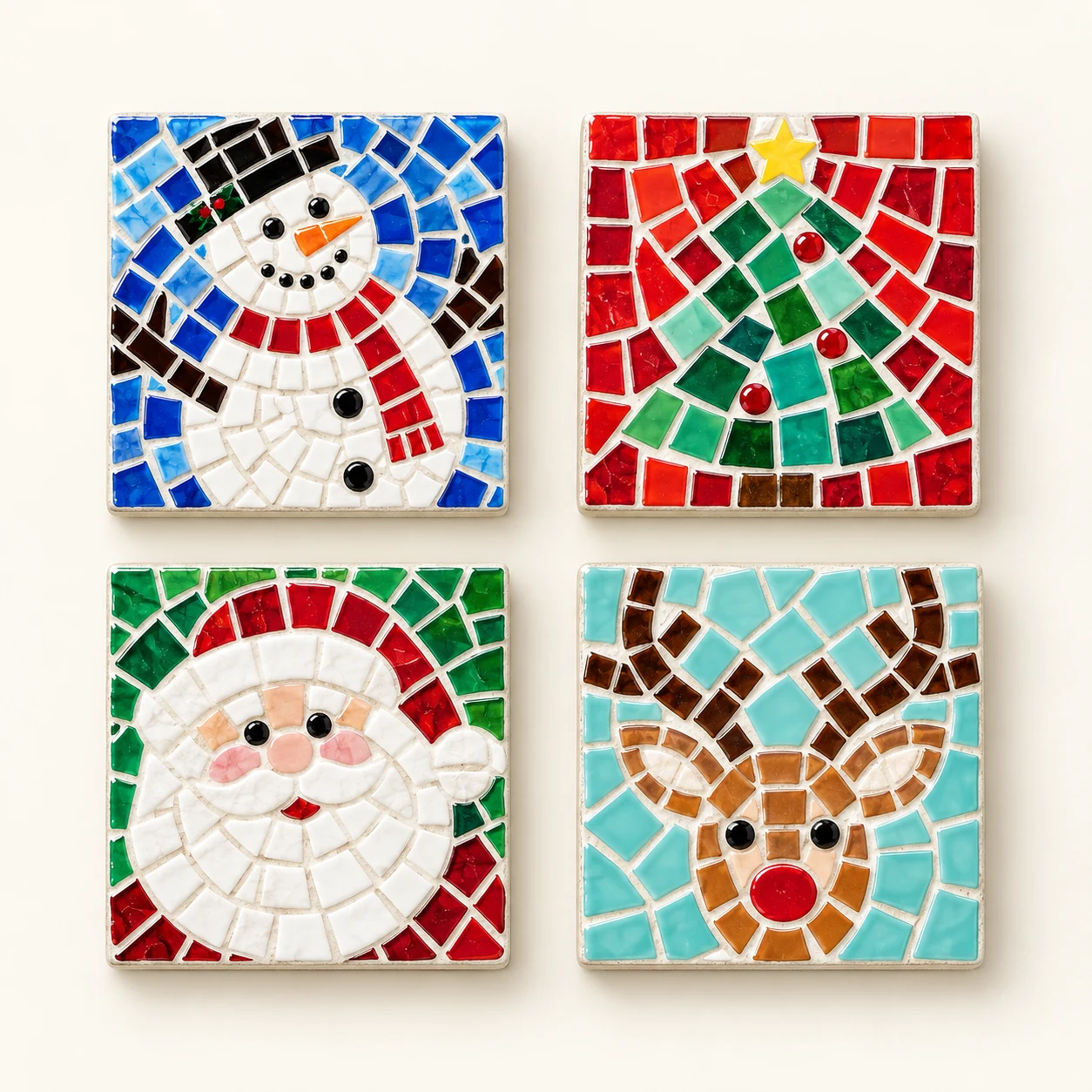 Christmas Mosaic Coaster Kit from the ZHONGYI Christmas DIY Kits collection