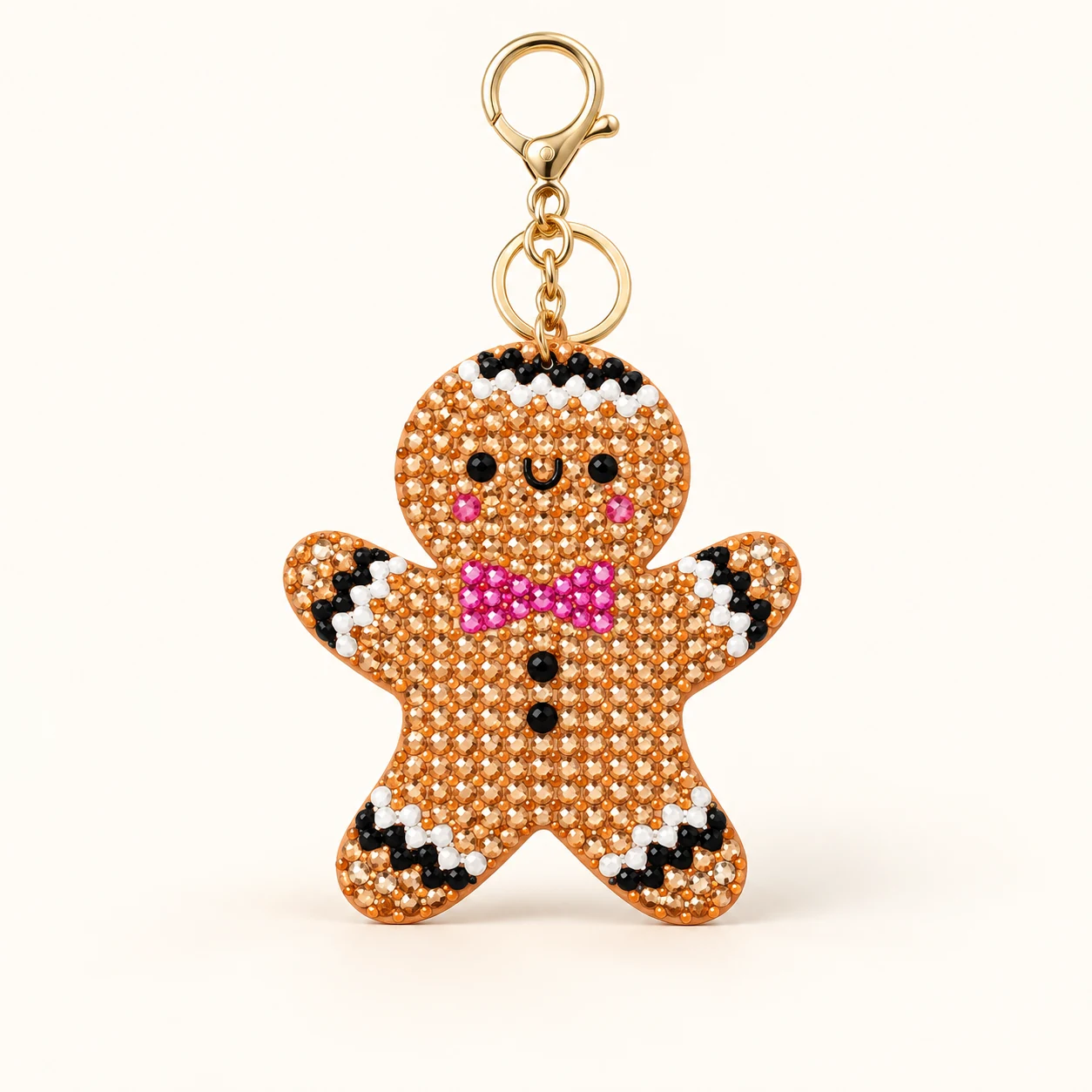 Gingerbread Diamond Art Keychain Kit from the ZHONGYI Christmas DIY Kits collection