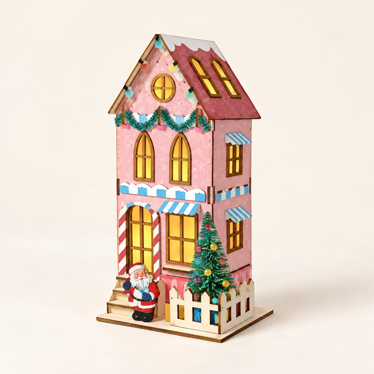 Christmas Wooden Cabin Kit from the ZHONGYI Christmas DIY Kits collection