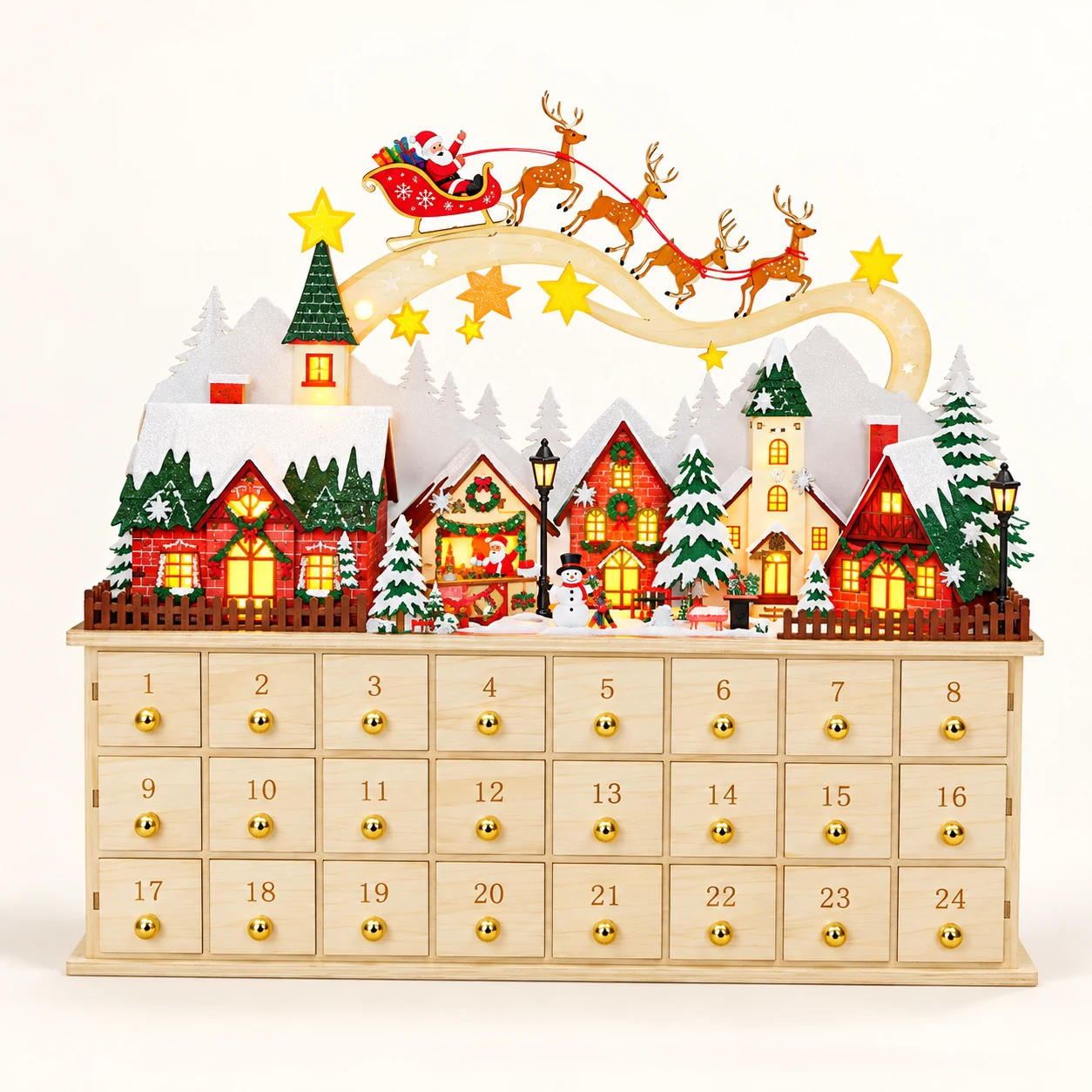 Christmas Village Advent Calendar Kit from the ZHONGYI Christmas DIY Kits collection