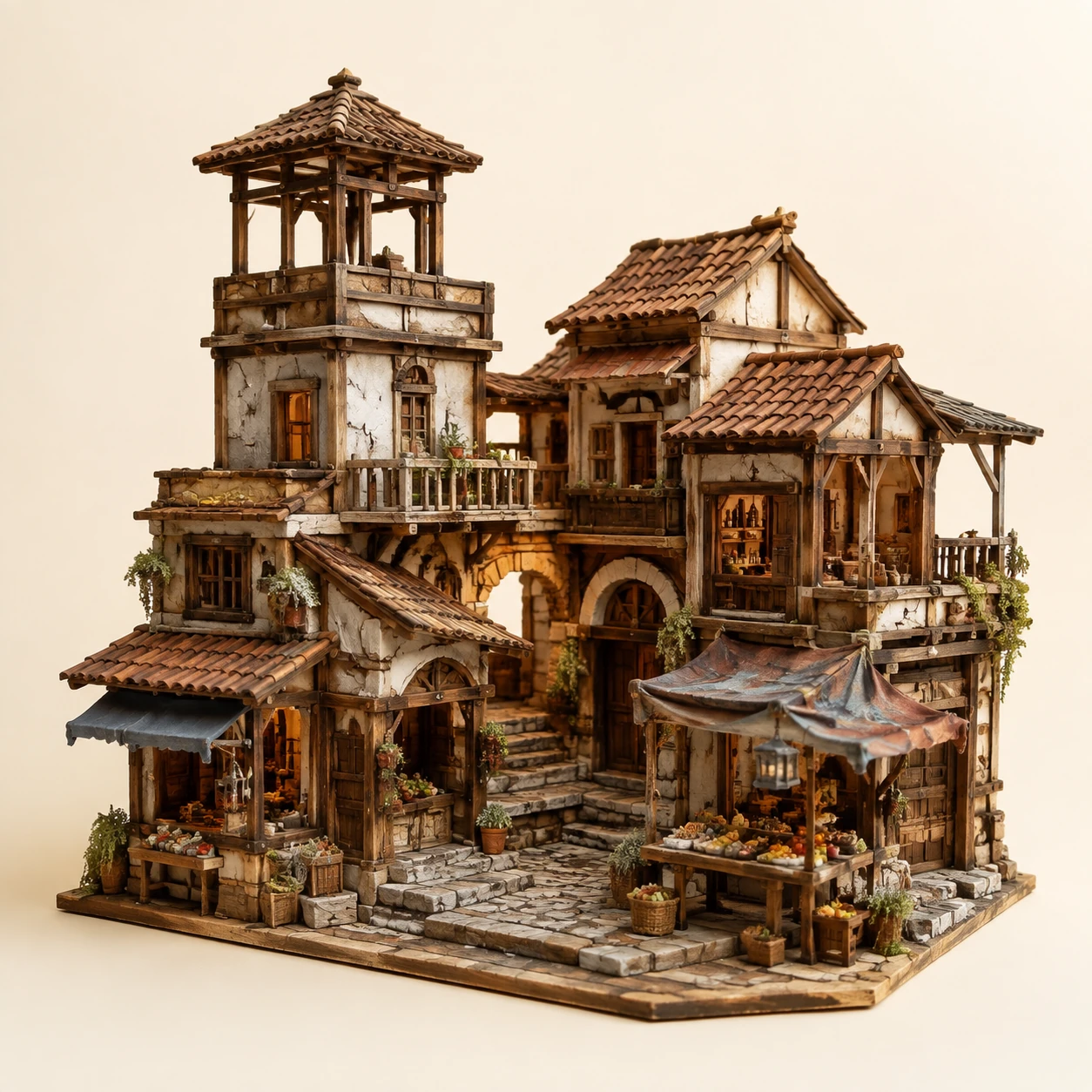 City Tour: Old Town Market from the ZHONGYI Miniature House Kits collection