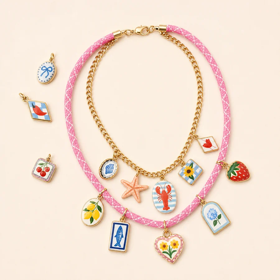DIY Charm Necklace Kit from the ZHONGYI Clay Craft Kits collection