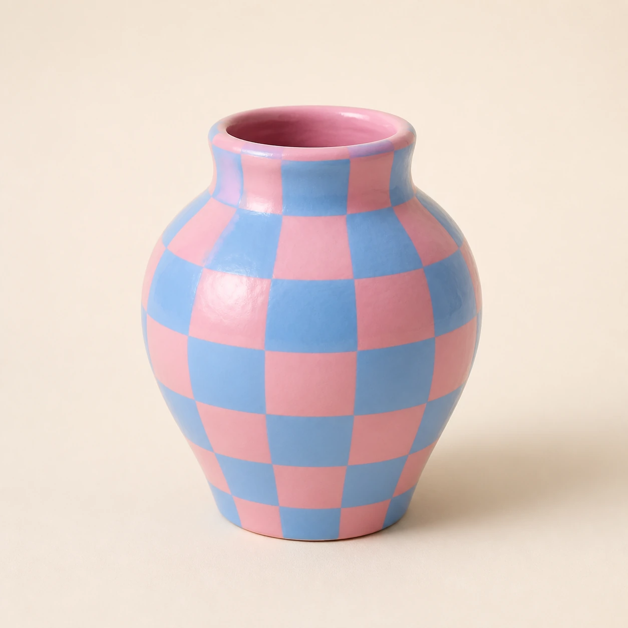 Air-Dry Clay Checkered Vase Kit from the ZHONGYI Clay Craft Kits collection