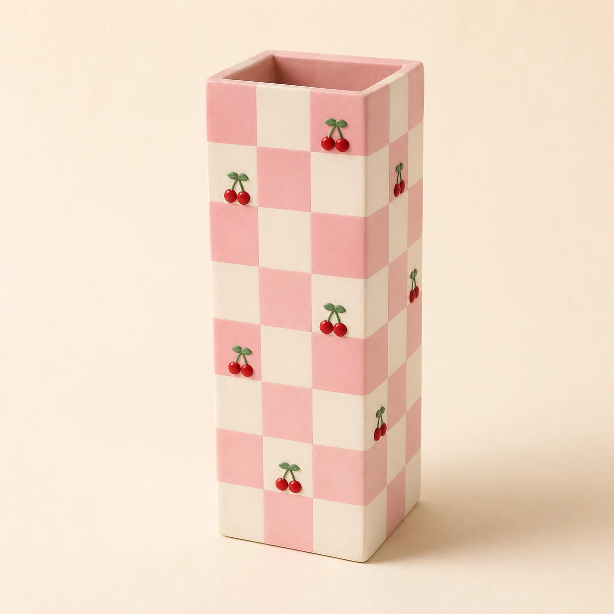 Soft Pottery Cherry Vase Kit from the ZHONGYI Clay Craft Kits collection