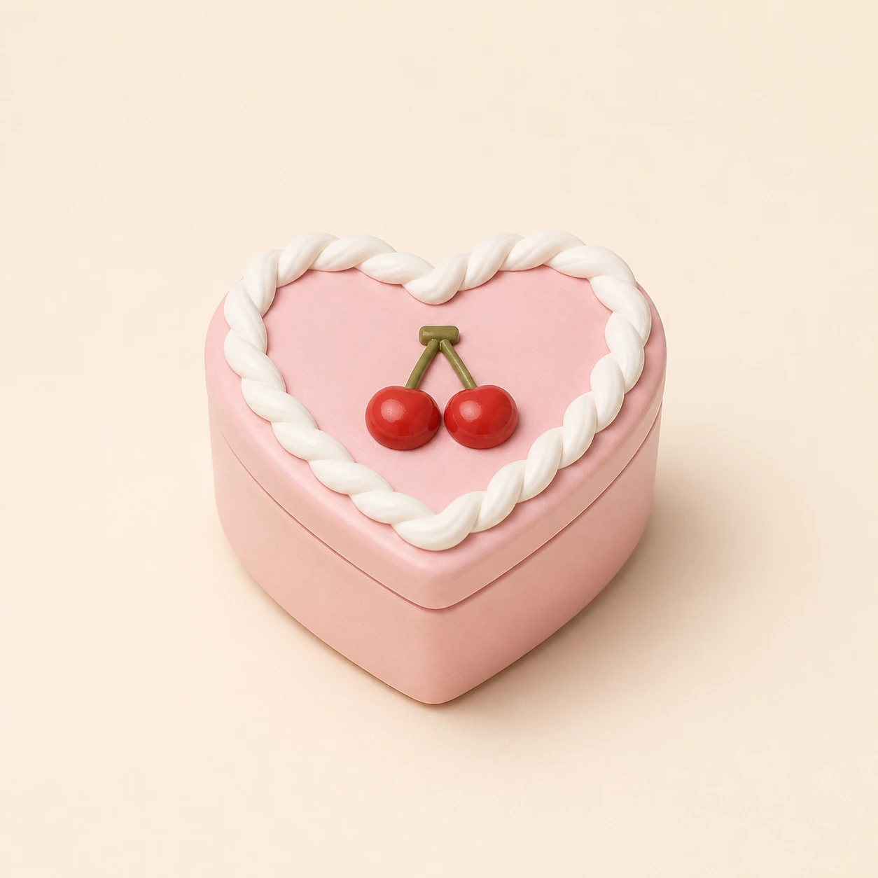 Soft Pottery Cherry Jewellery Box Kit from the ZHONGYI Clay Craft Kits collection