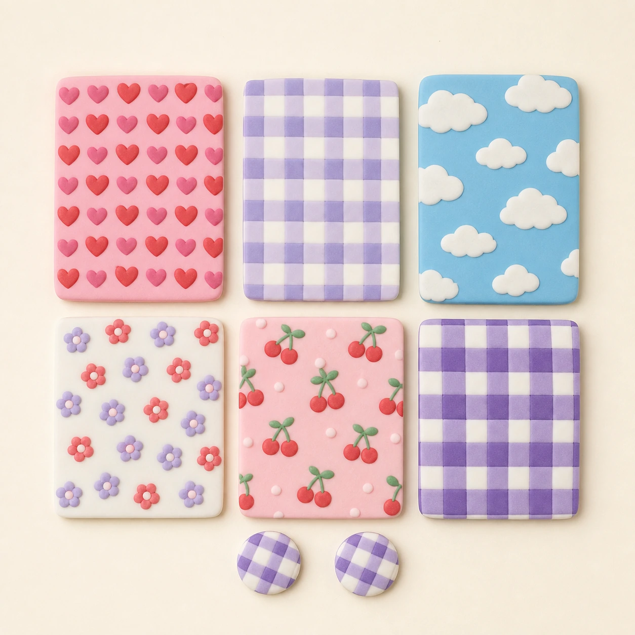 Polymer Clay Pattern Kit - Hearts from the ZHONGYI Clay Craft Kits collection