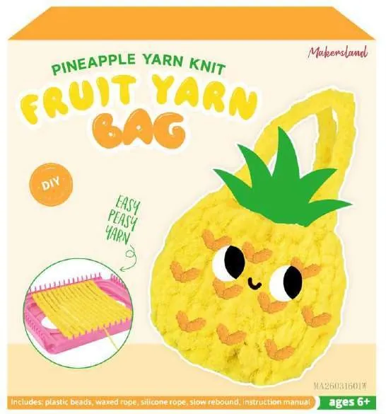 Pineapple Fruit Yarn Bag Kit from the ZHONGYI DIY Craft Kits collection