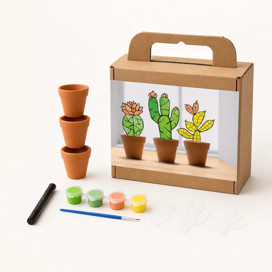 Acrylic Painting Kit - Potted Cacti from the ZHONGYI Glass & Acrylic Painting Kits collection