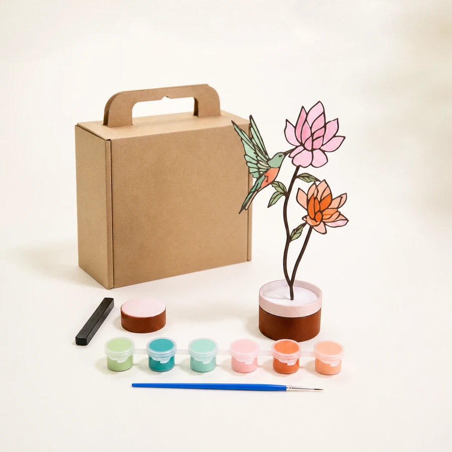 Acrylic Painting Kit - Plant Pot from the ZHONGYI Glass & Acrylic Painting Kits collection