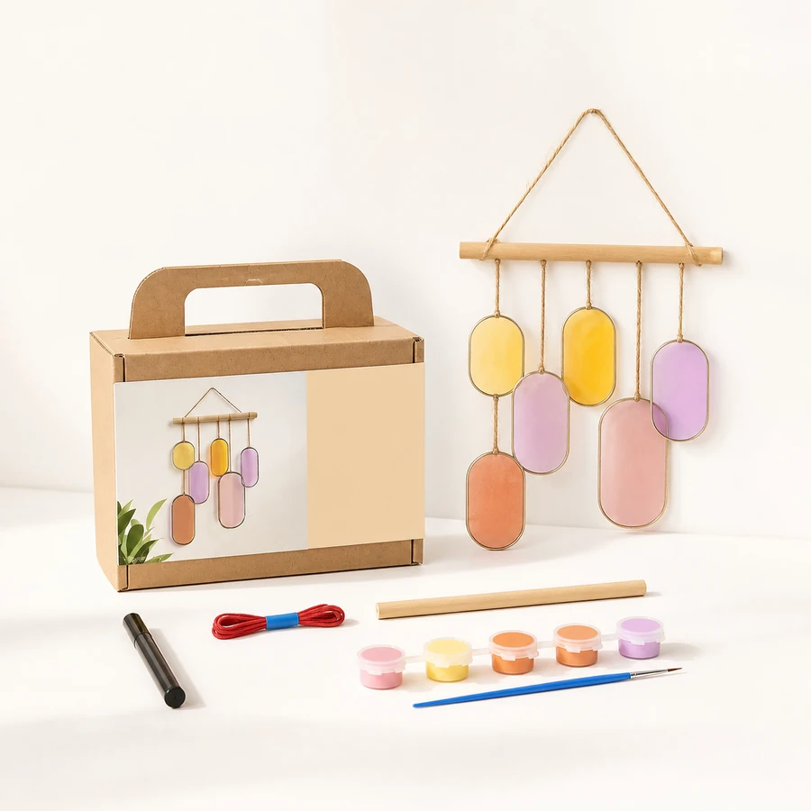 Glass Painting Kit - Pastel Wind Chime from the ZHONGYI Glass & Acrylic Painting Kits collection