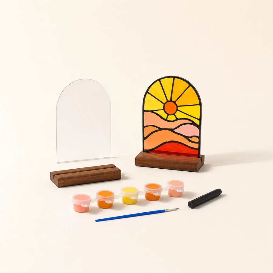 Glass Painting Kit - Sunset Arch from the ZHONGYI Glass & Acrylic Painting Kits collection