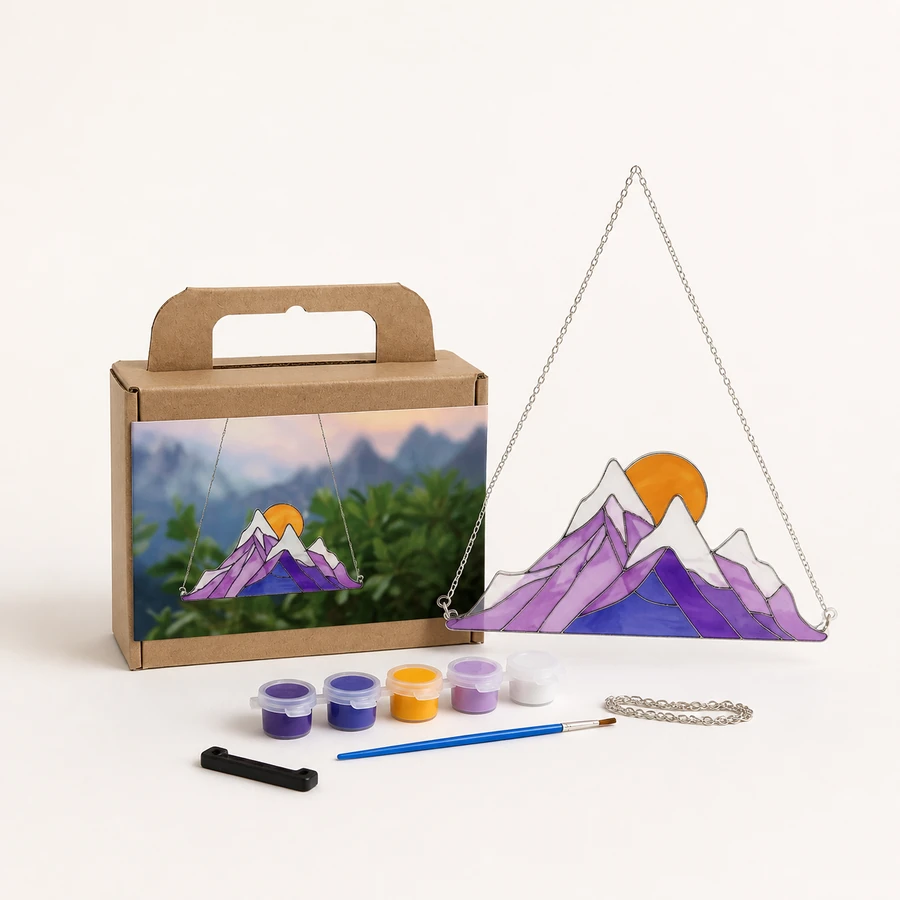 Acrylic Painting Kit - Mountain Landscape from the ZHONGYI Glass & Acrylic Painting Kits collection