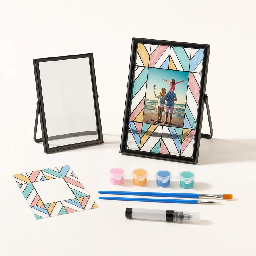 Glass Decoration Kit - Stained Photo Frame from the ZHONGYI Glass & Acrylic Painting Kits collection