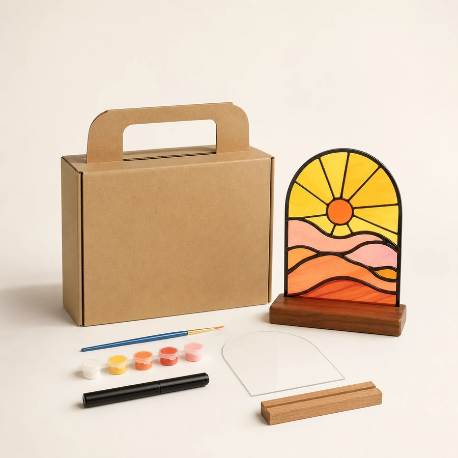 Stained Glass Kit - Sunset Arch from the ZHONGYI Glass & Acrylic Painting Kits collection