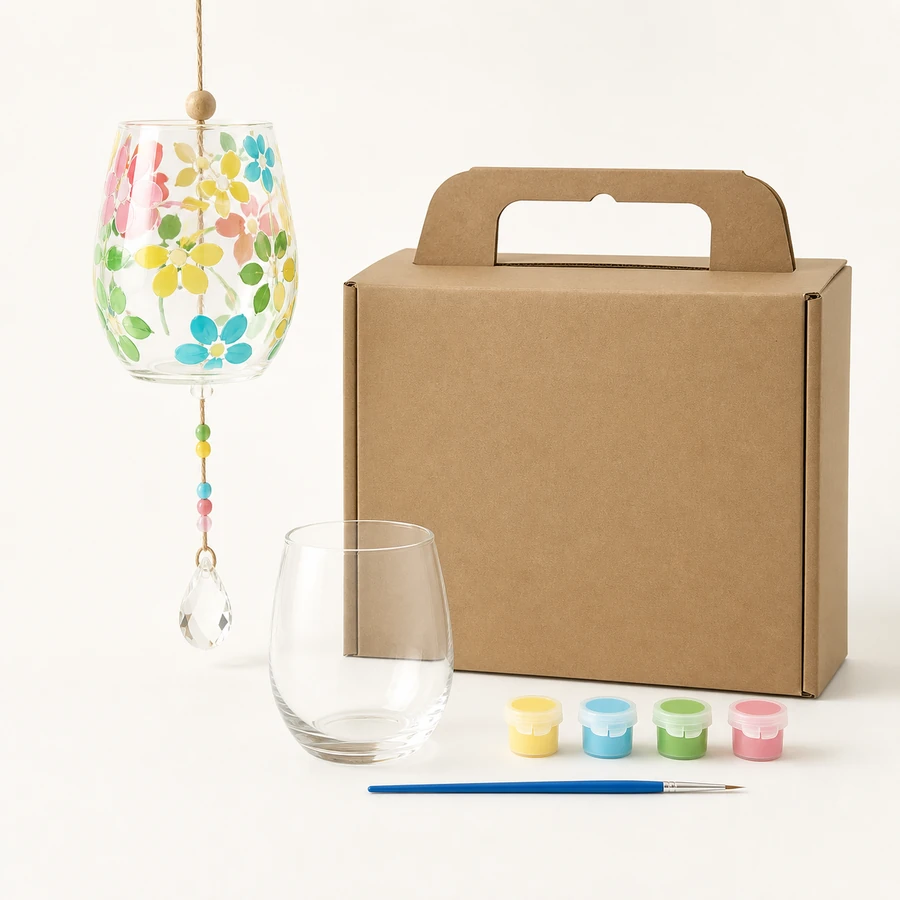 Stained Glass Kit - Pastel Wind Chime from the ZHONGYI Glass & Acrylic Painting Kits collection