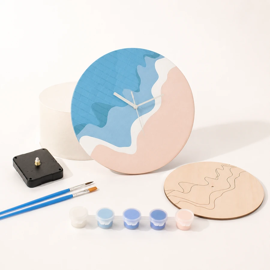 Checkered Glass Craft Kit - Blue Mug from the ZHONGYI Glass & Acrylic Painting Kits collection
