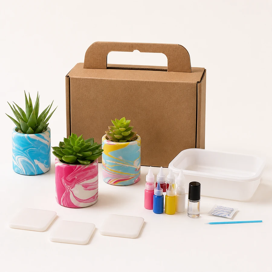 DIY Fluid Painting Kit - Planters from the ZHONGYI Glass & Acrylic Painting Kits collection