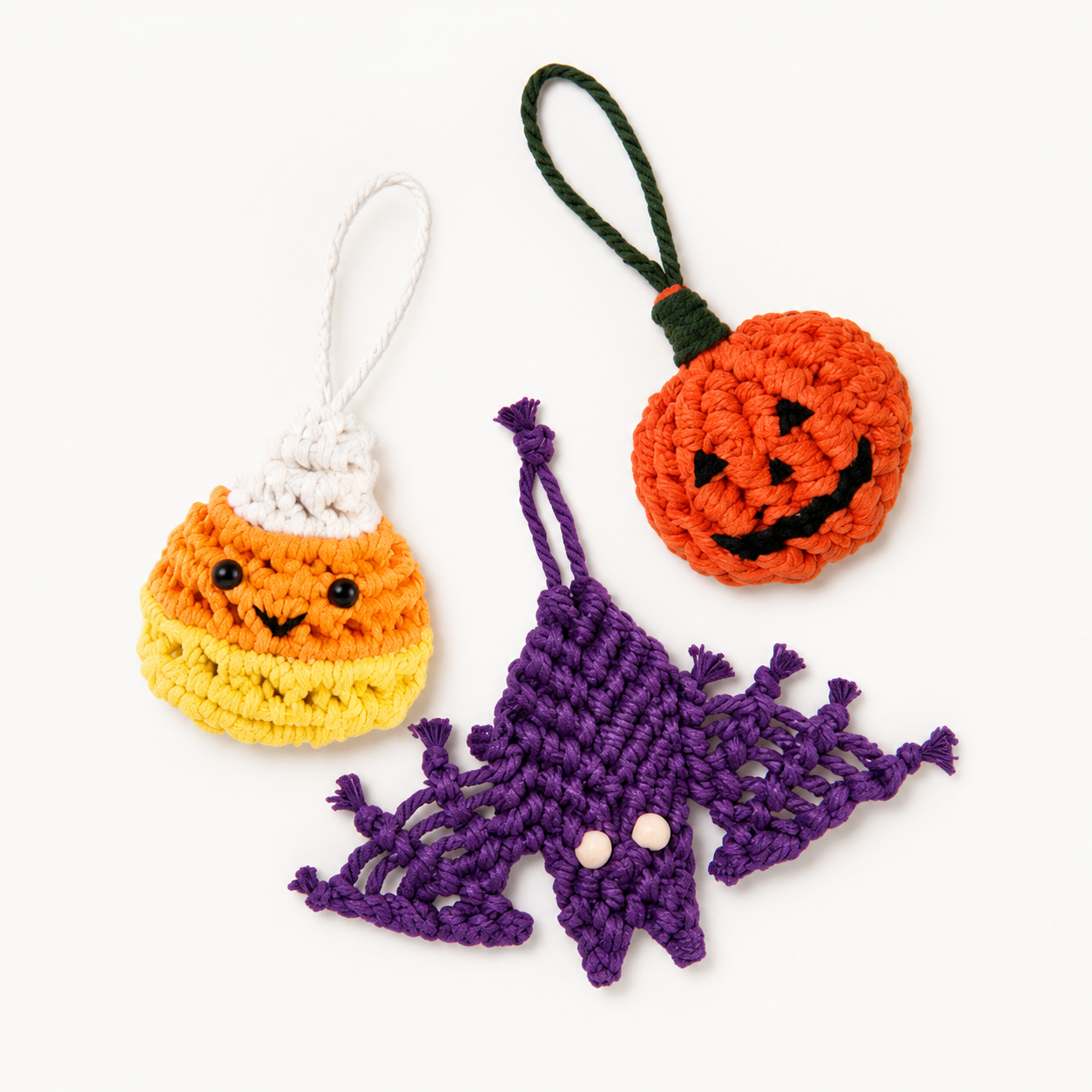 DIY Macrame Halloween Theme Charm Kit from the ZHONGYI Halloween DIY Kits collection