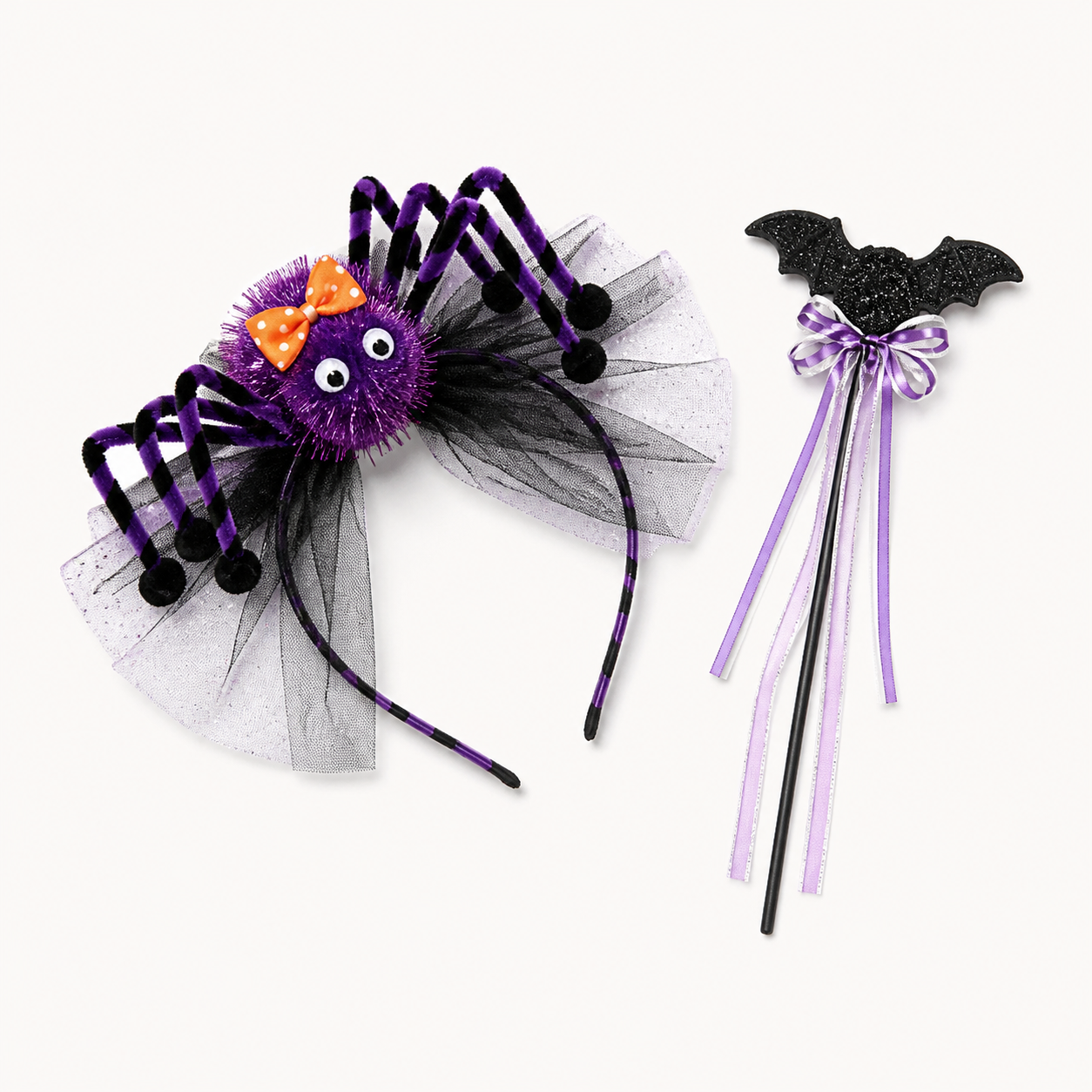 Halloween Headband and Wand DIY Kit - Purple Bow from the ZHONGYI Halloween DIY Kits collection