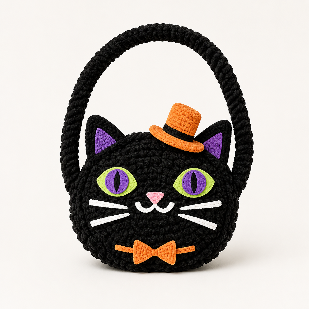 Yarn Candy Bag Kit - Black Cat from the ZHONGYI Halloween DIY Kits collection