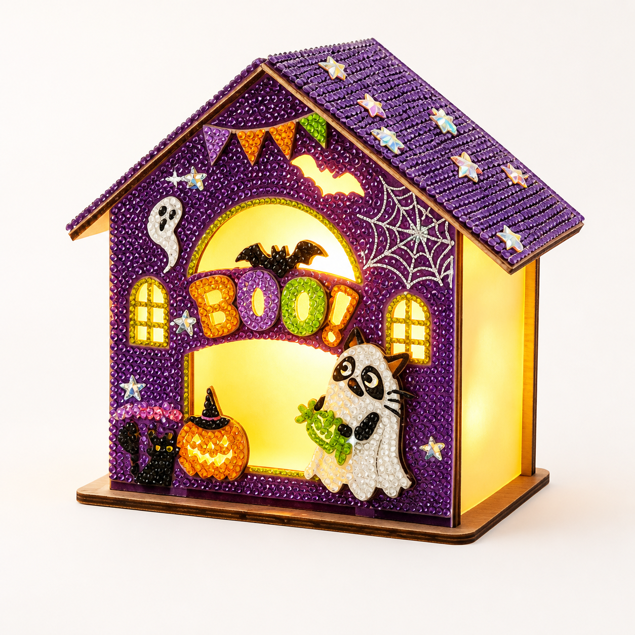Halloween Diamond Lamp Kit - Haunted House from the ZHONGYI Halloween DIY Kits collection
