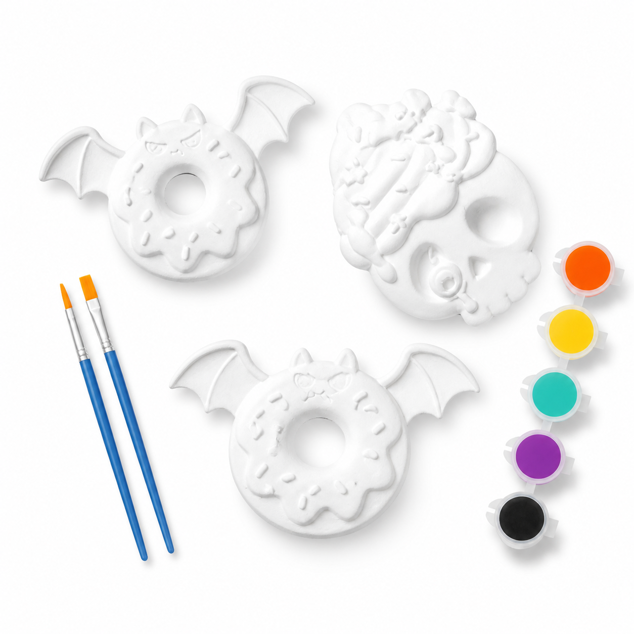 Plaster Painting Craft Kit - Bat and Ghost from the ZHONGYI Halloween DIY Kits collection