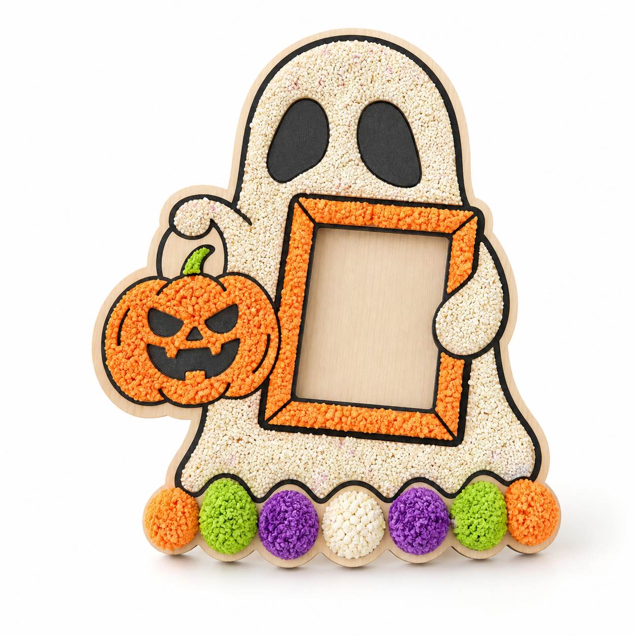 Wooden Photo Frame Painting Kit - Bat and Pumpkin from the ZHONGYI Halloween DIY Kits collection