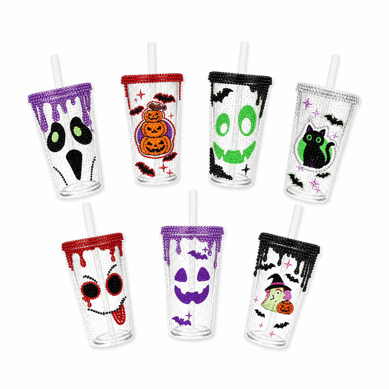 Halloween Cups Stickers from the ZHONGYI Halloween DIY Kits collection