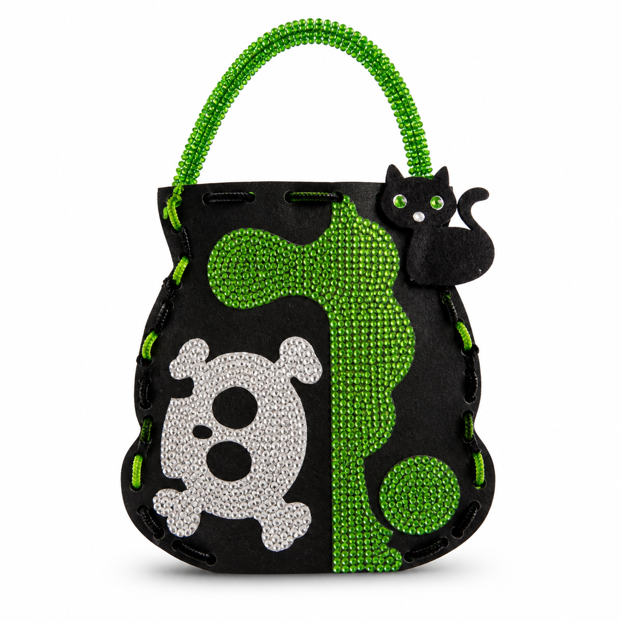 DIY Candy Bag - Green Ghost and Black Cat from the ZHONGYI Halloween DIY Kits collection