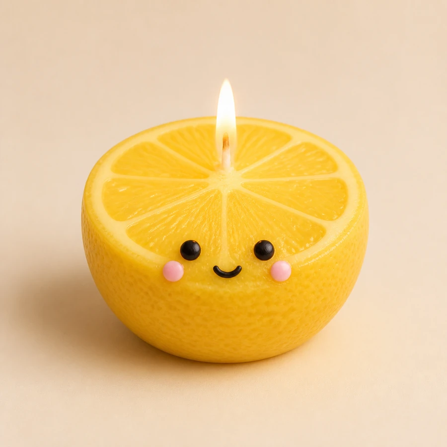 Lemon DIY Candle Kit from the ZHONGYI Healing Candle Series collection